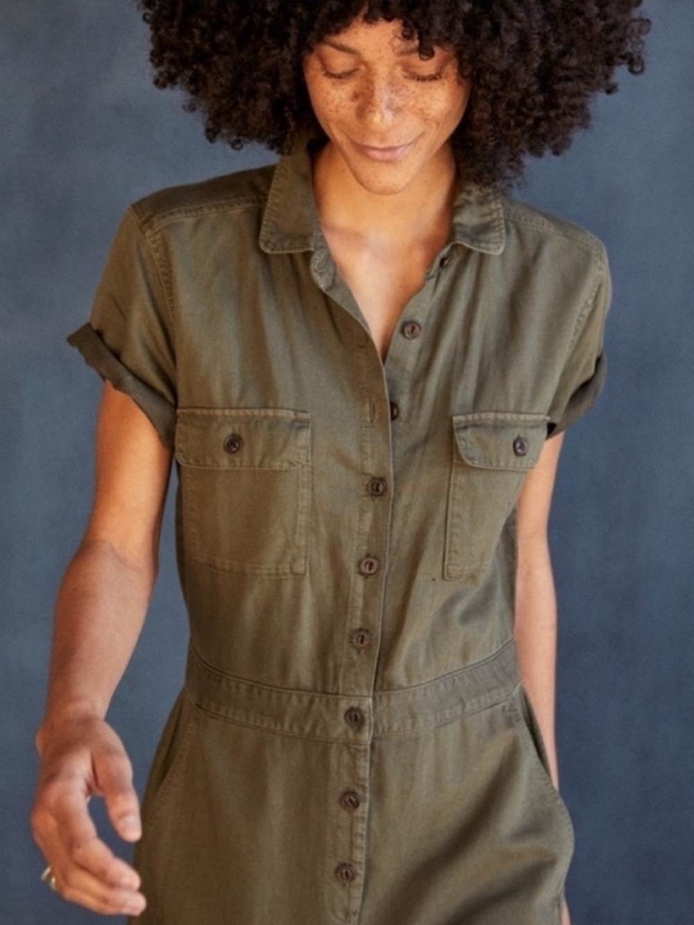 Outerknown S.E.A. Utility Jumpsuit in Olive‎ Green Sz S - Picture 3 of 12